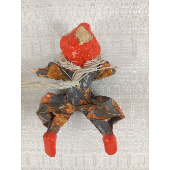 Clown With Parachute Paper Mache Clown In The Sky Parachute Jumping Paracord - Picture 10 of 11